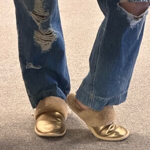 Auden Gold and Tan Women's Slippers